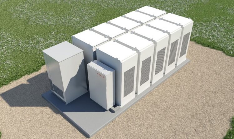 Tesla Powerpack battery storage unit