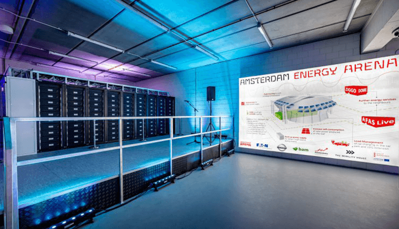 Second life EV batteries energy storage system at the Johan Cruyff Arena, Amsterdam